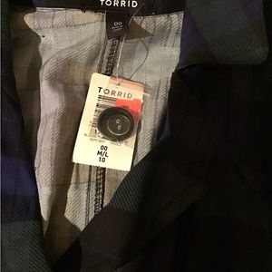 Torrid Plaid Dress Trench Coat